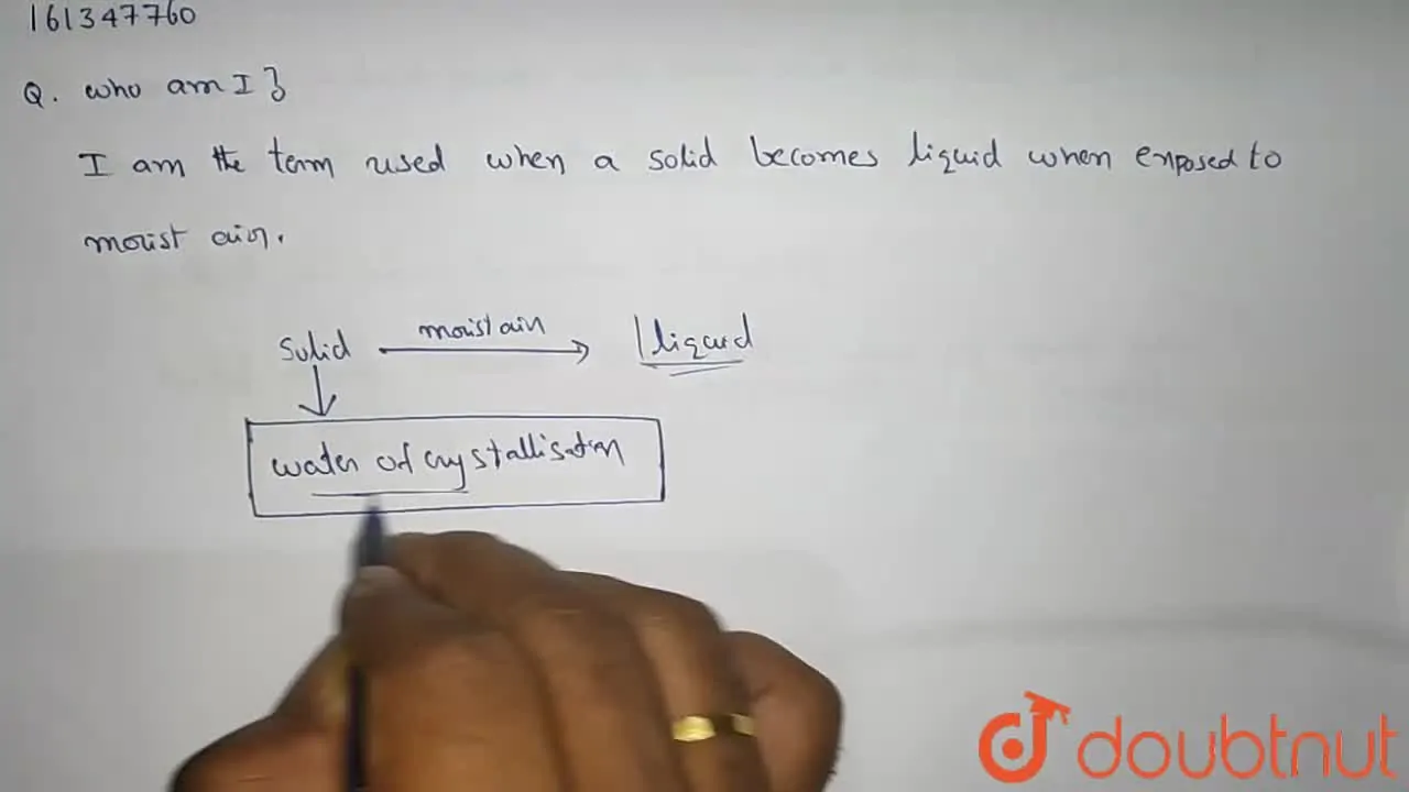 [Telugu] Who am I? I am the term used when a solid liquid wh