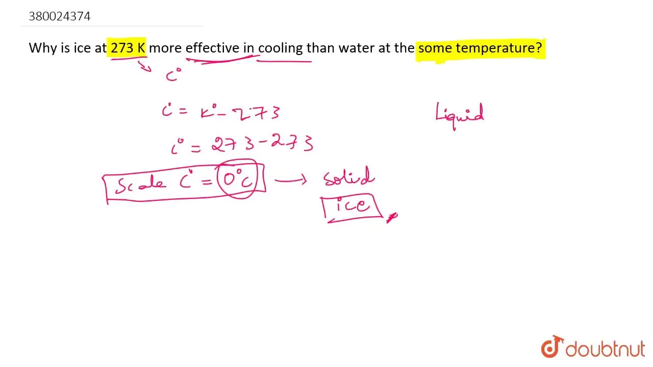 [Kannada] Why is ice at 273 K more effective in cooling than water at
