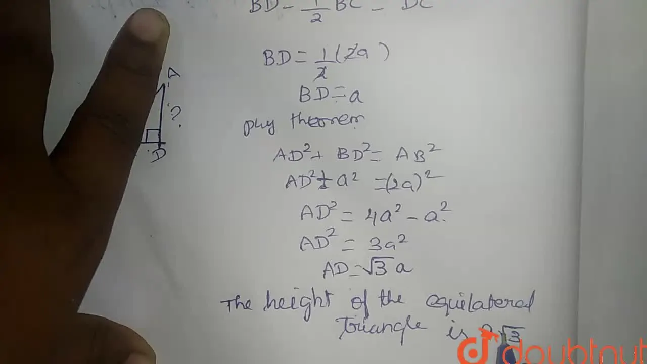 [Tamil] Find the height of an equilateral triangle having side 2a.
