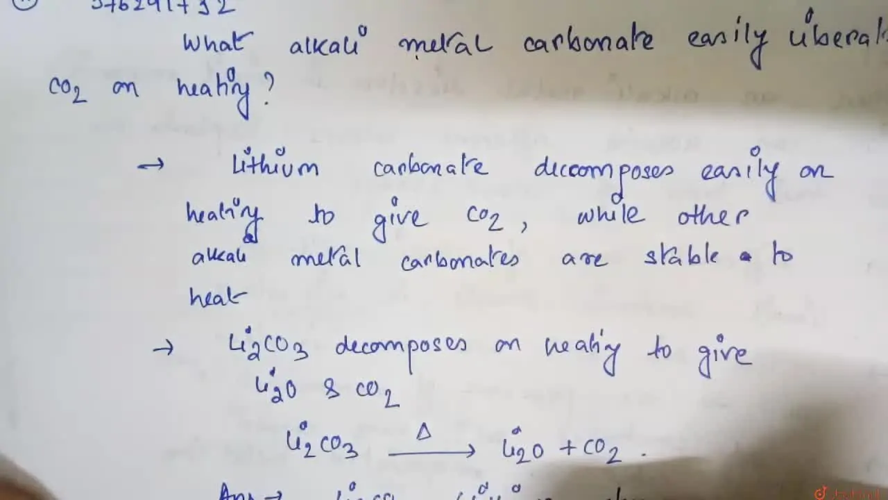 [Bengali] What alkali metal carbonate easily liberates CO2 on heating