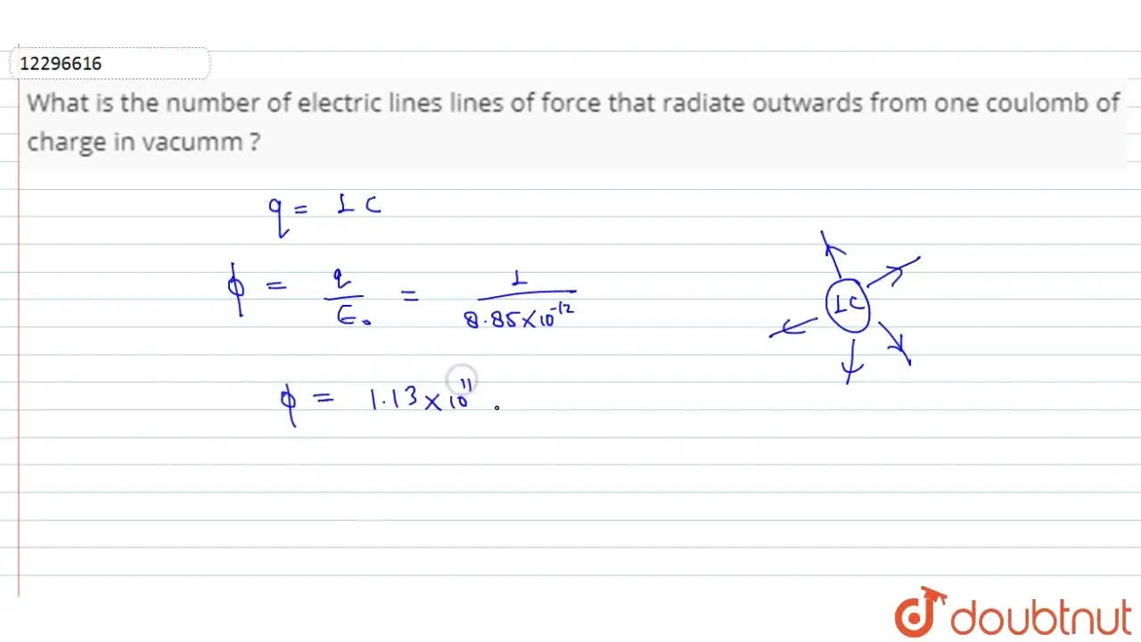 What is the number of electric lines lines of force that radiate outwa