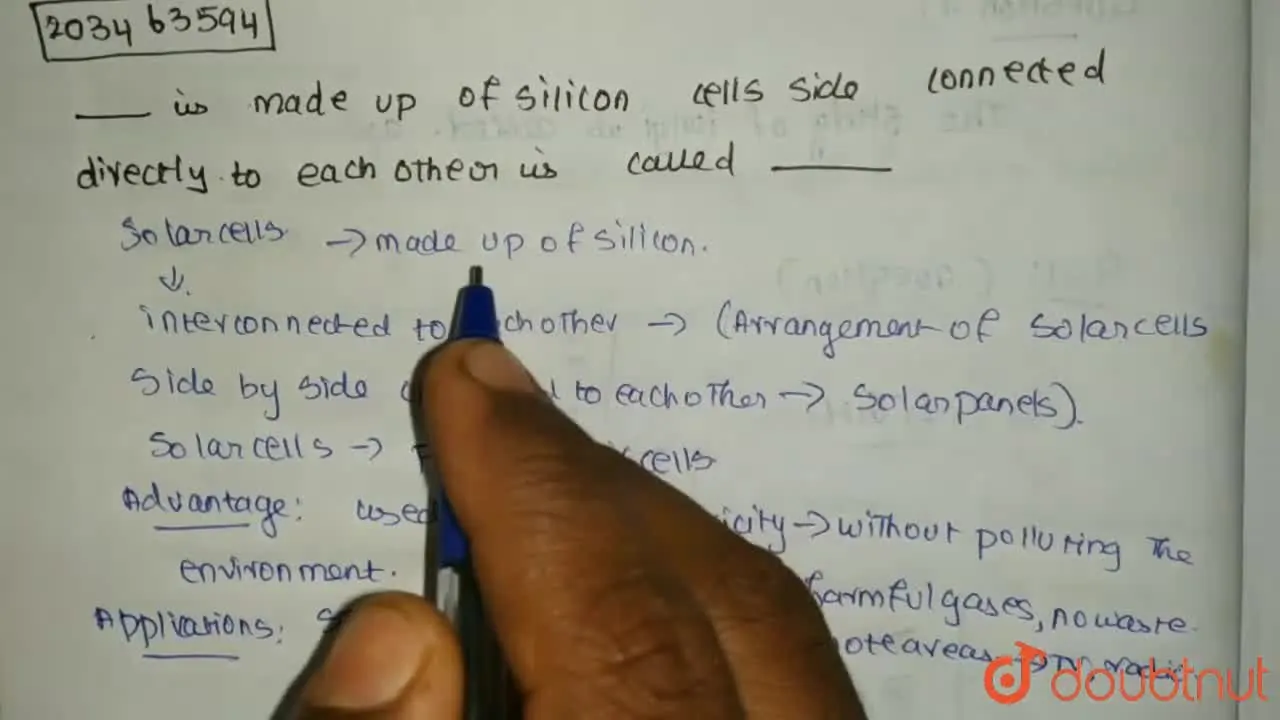 [Tamil Solution] is made up silicon cells side connected directly to e