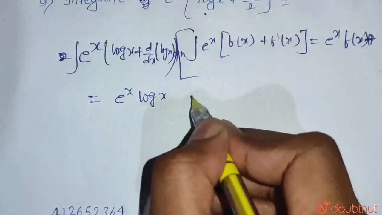 Integration of e^x (log x+1/x)=