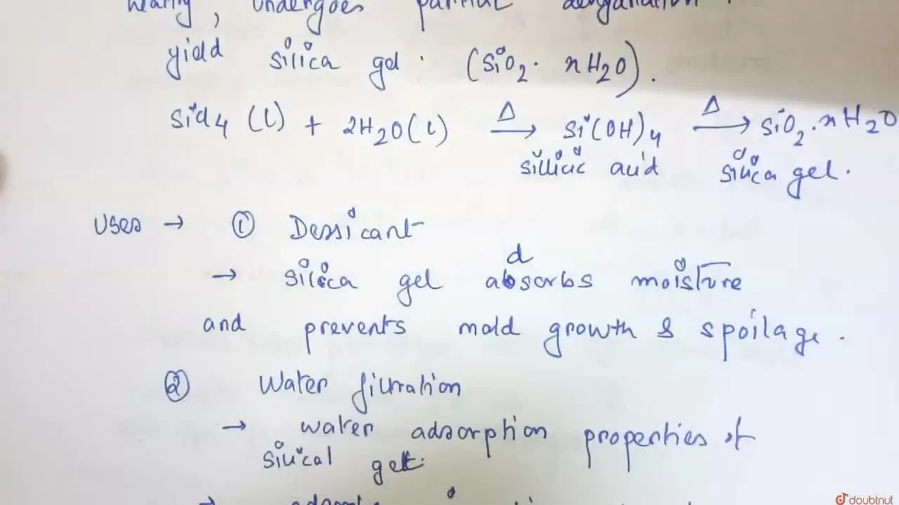 [Bengali] How can silica gel be prepared from SiCl4 ? Give two uses.