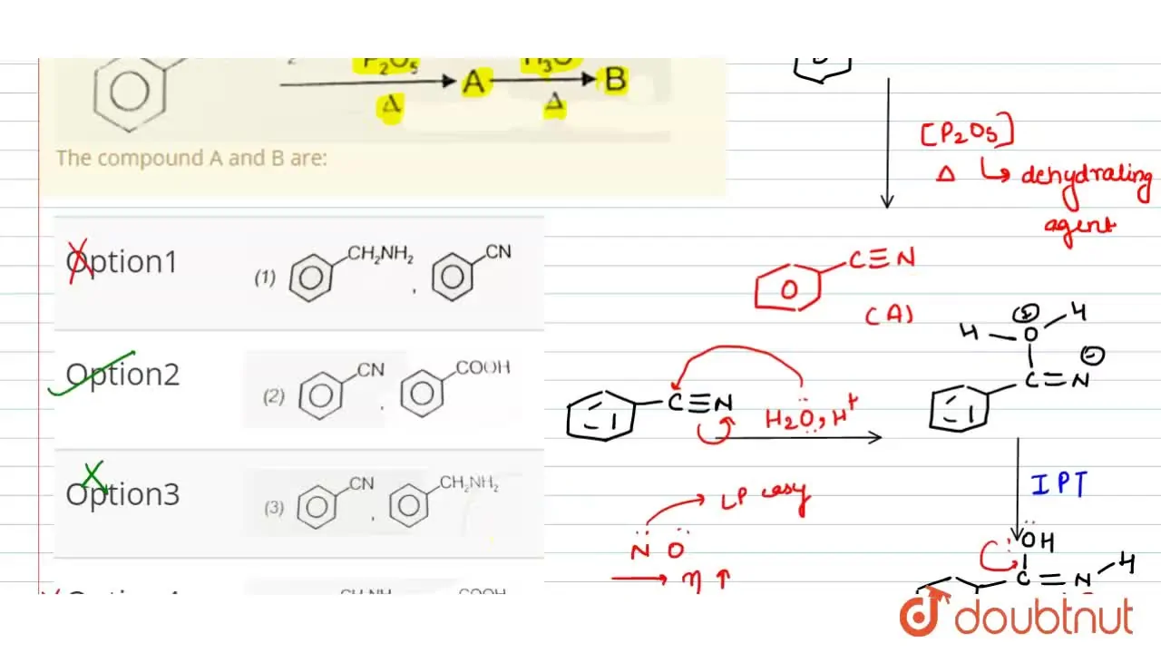 The Compound A And B Are: