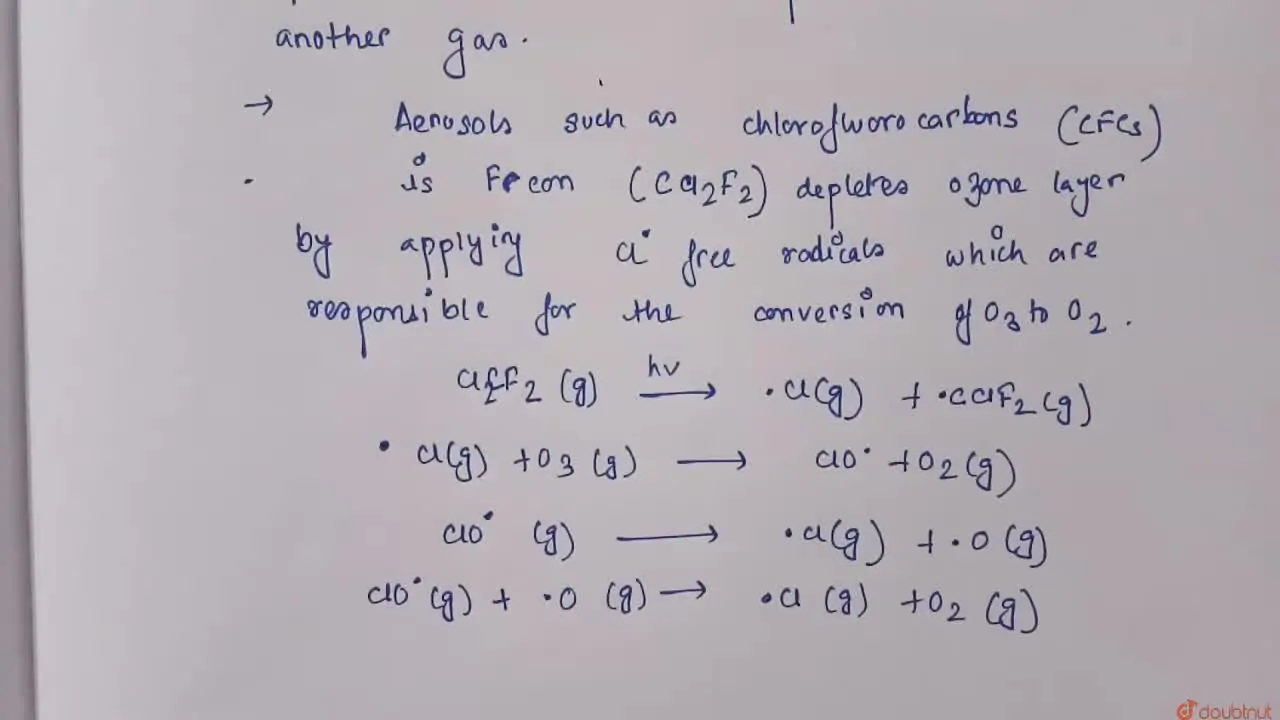 [Bengali] Which aerosols deplete ozone?