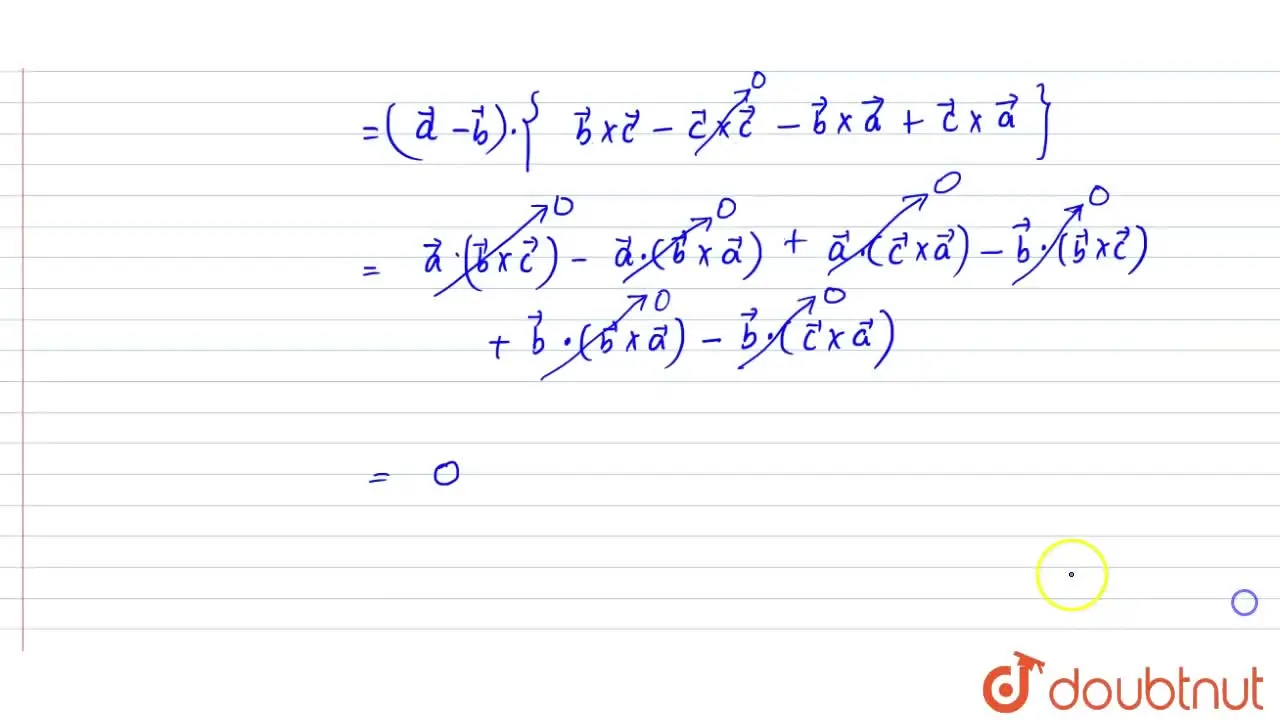 For Any Three Coplanar Vectors Veca Vecb Vecc Show That Vec