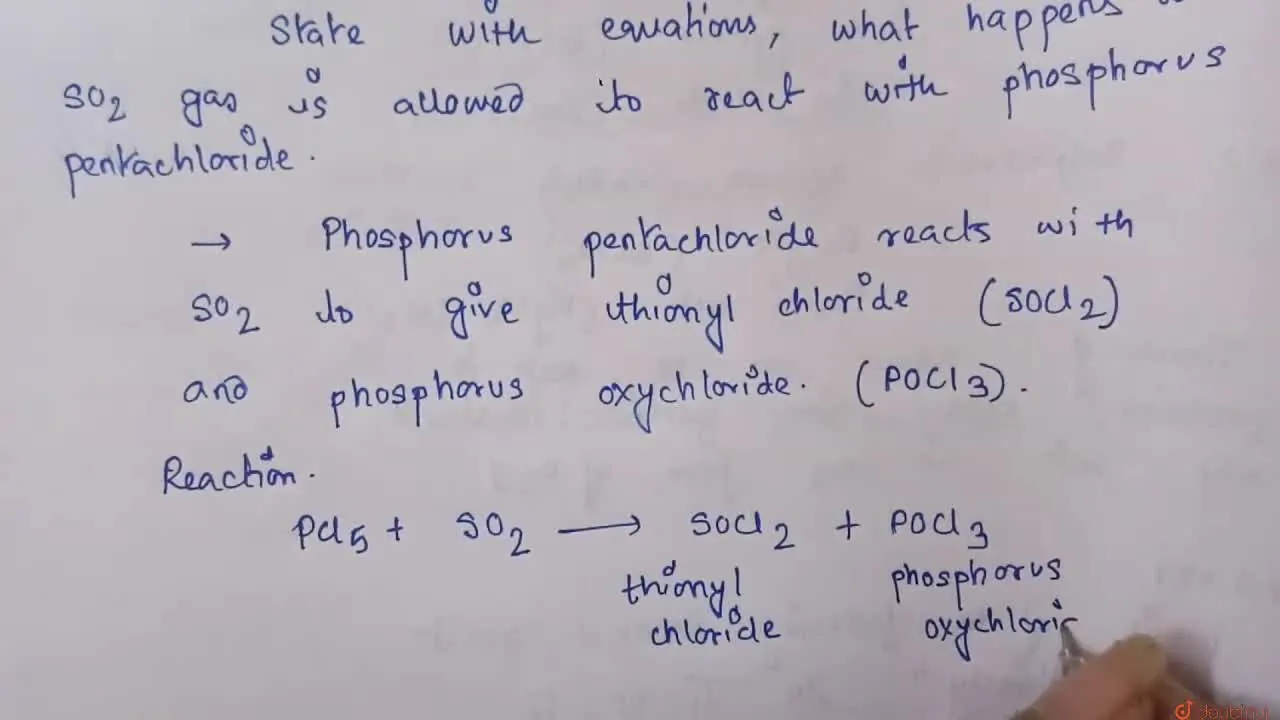 [Bengali] State, with equations, what happens when SO(2) gas is allowe