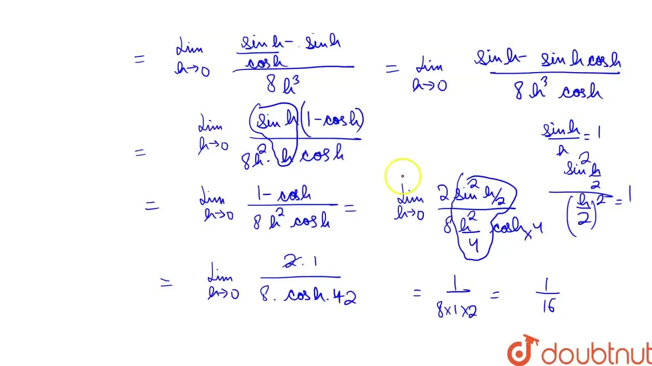 The lim(xto(pi)/2)(cot xcosx)/((pi2x)^(3)) equals