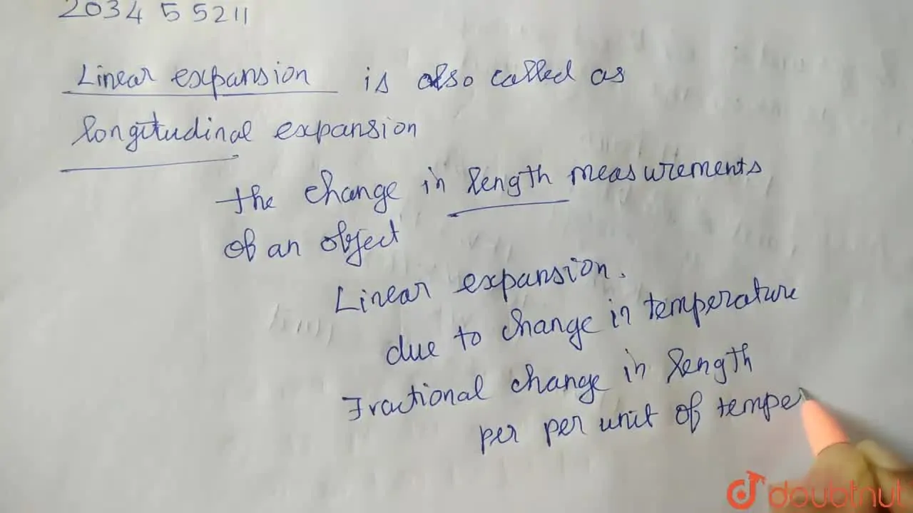 [Tamil] is also called as longitudinal expansion.