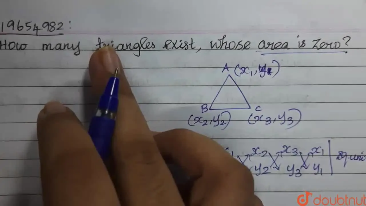 [Tamil] How many triangles exist , whose area is zero