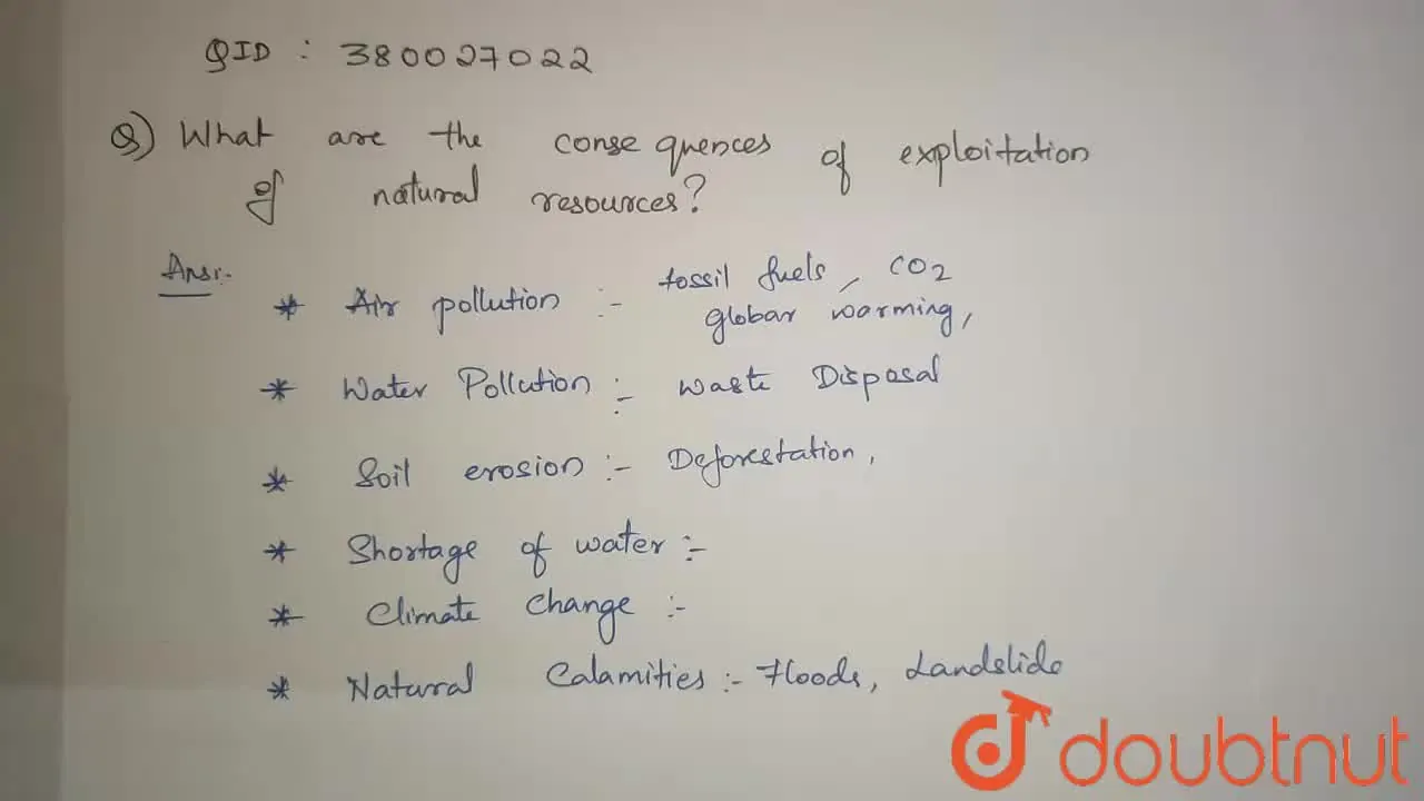 [Kannada Solution] What are the consequences of exploitation of natura