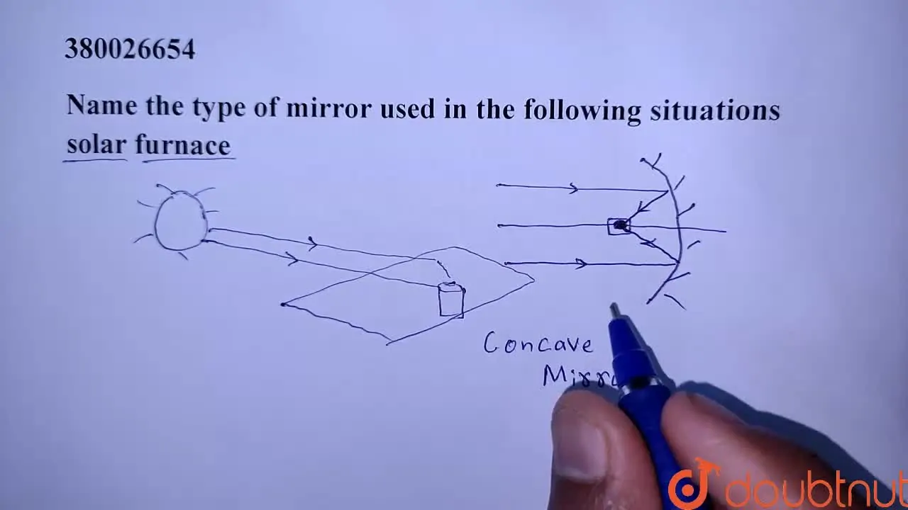 [Kannada] Name the type of mirror used in the following situations s
