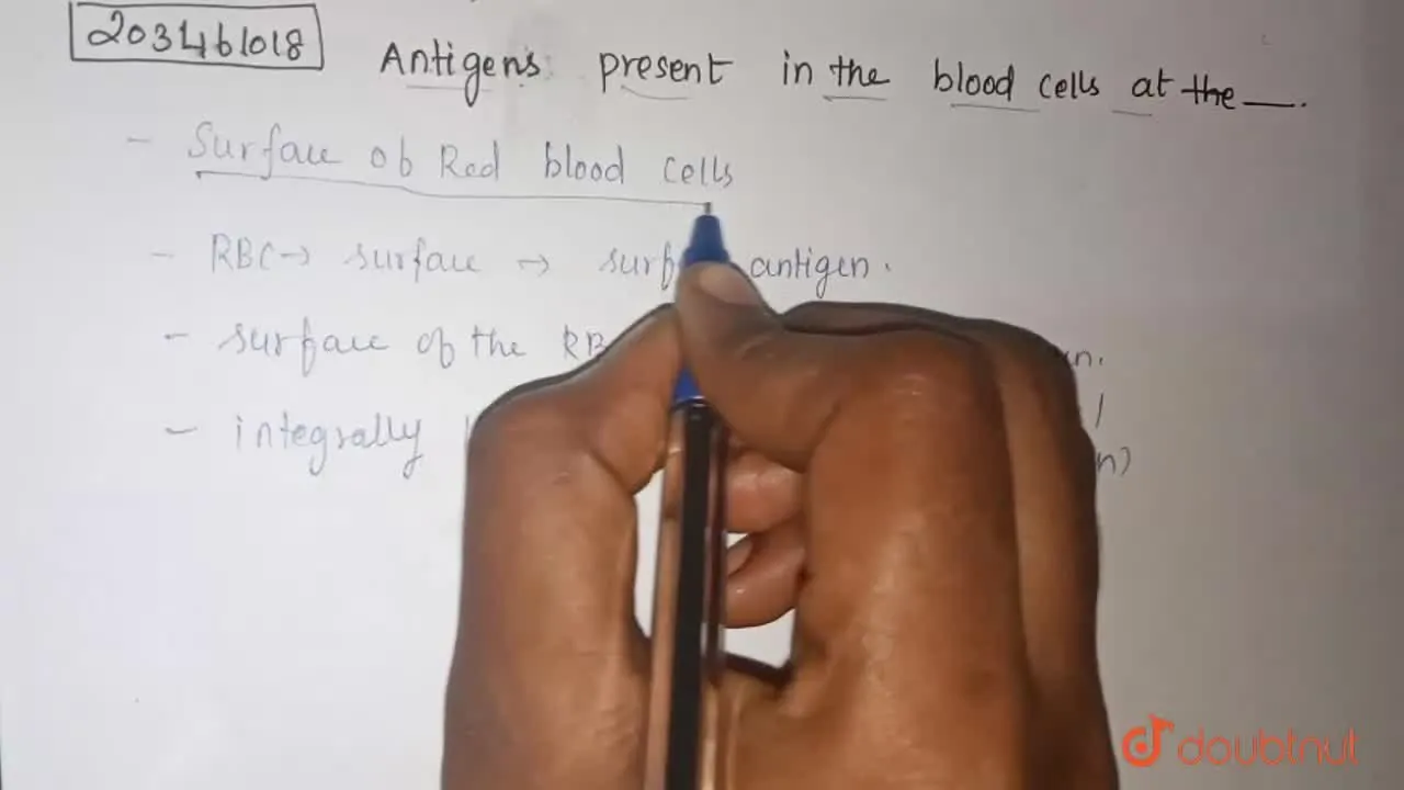 [Tamil Solution] Antigen's present in the blood cells at the