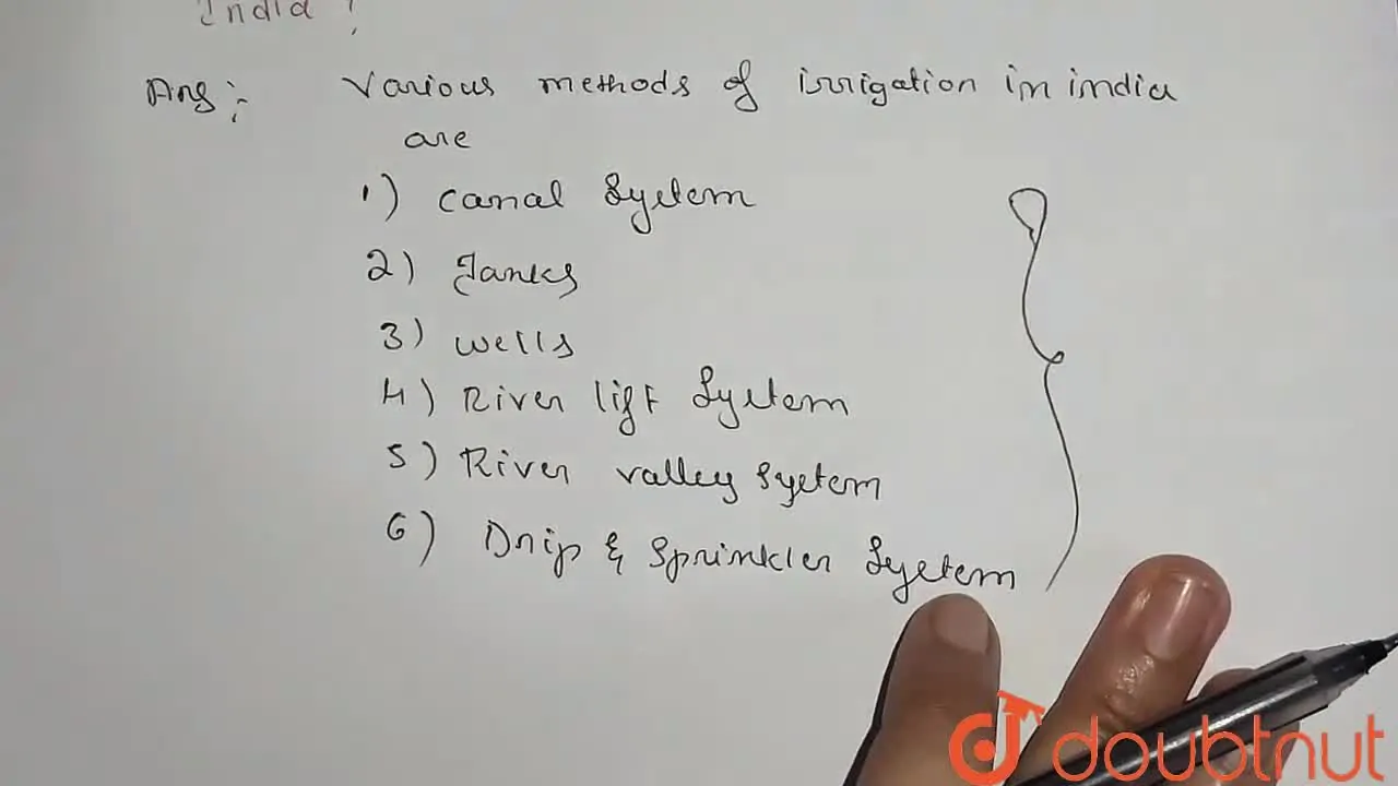 [Kannada Solution] What are the various methods of irrigation in India