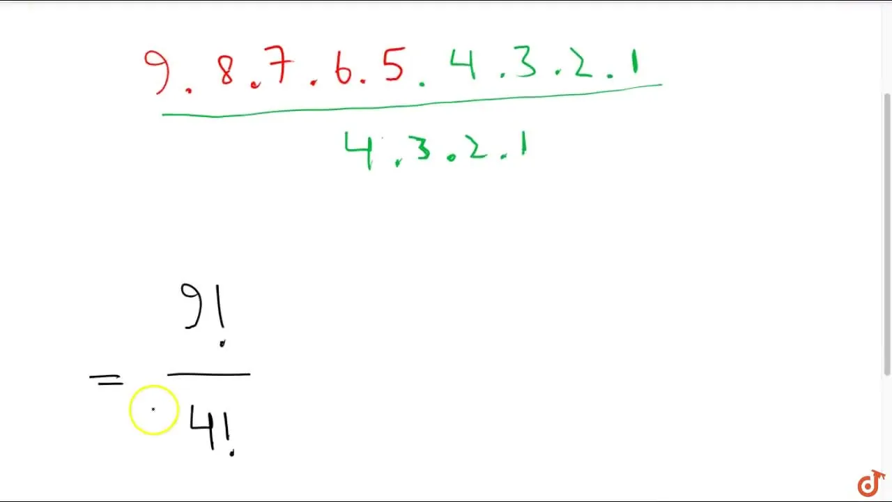 Convert the following products into factorial: 5. 6. 7. 8. 9. 1