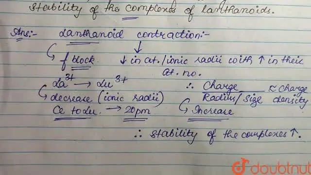 [Bengali] On the basis of lanthanoid contraction, explain the followin