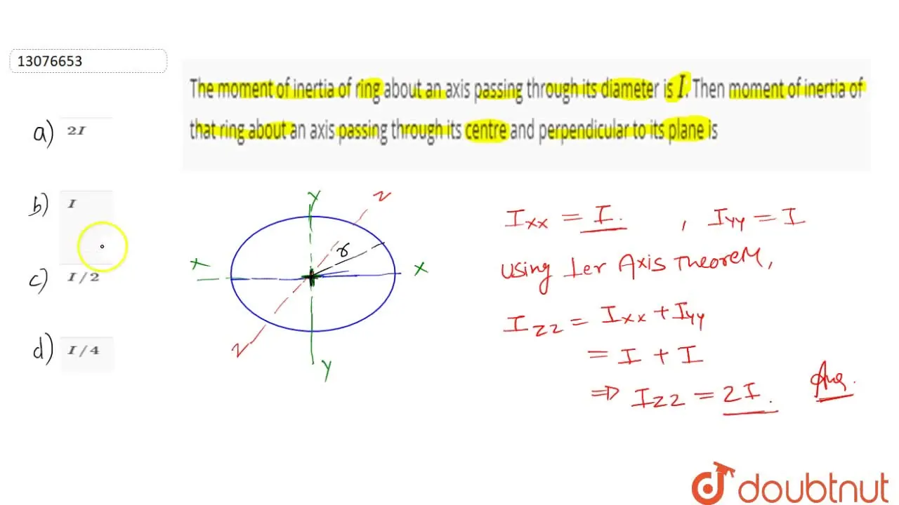 Solved Part II - Rotational Inertia of a Disk and Ring | Chegg.com