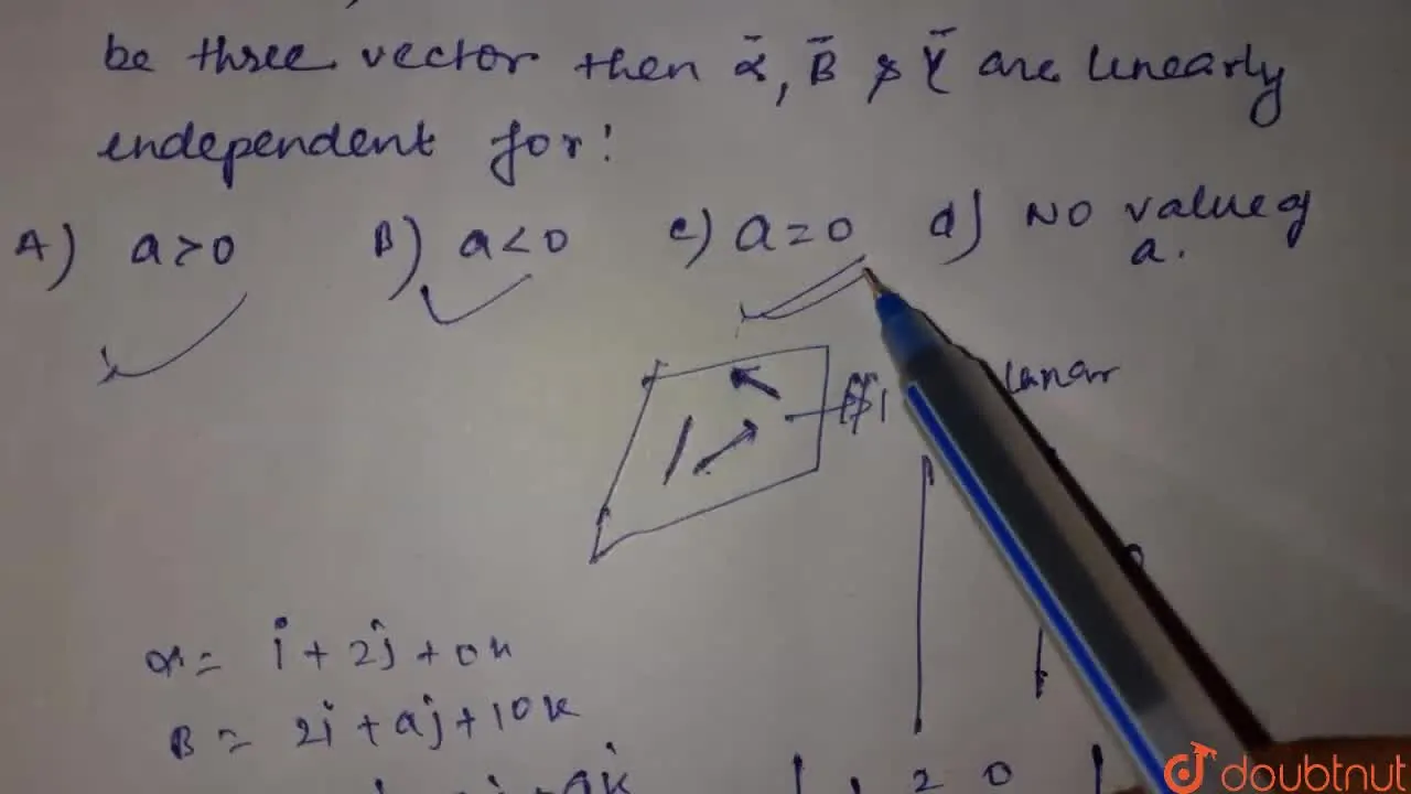 Let A Be A Real Number And Vec Alpha = Hati +2hatj, Vec Beta=2hati+a H