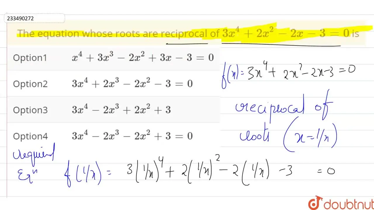 Reciprocal Of 3x 4 Reciprocal Of 3x 4
