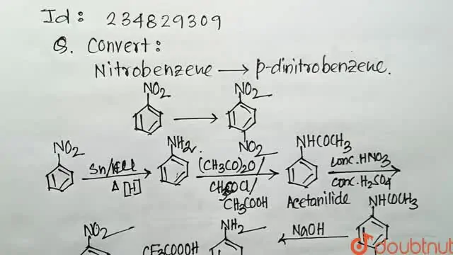 Bengali Convert Nitrobenzene to p dinitrobenzene