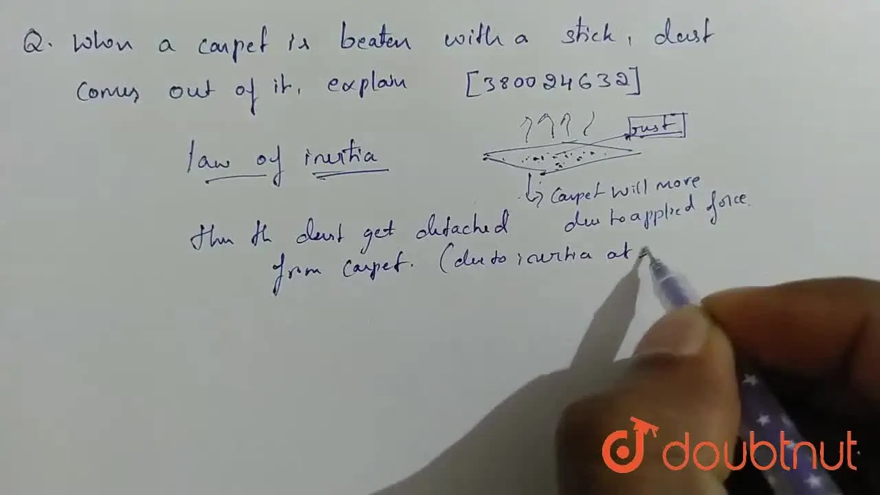 [Kannada] When a carpet is beaten with a stick, dust comes out of it.