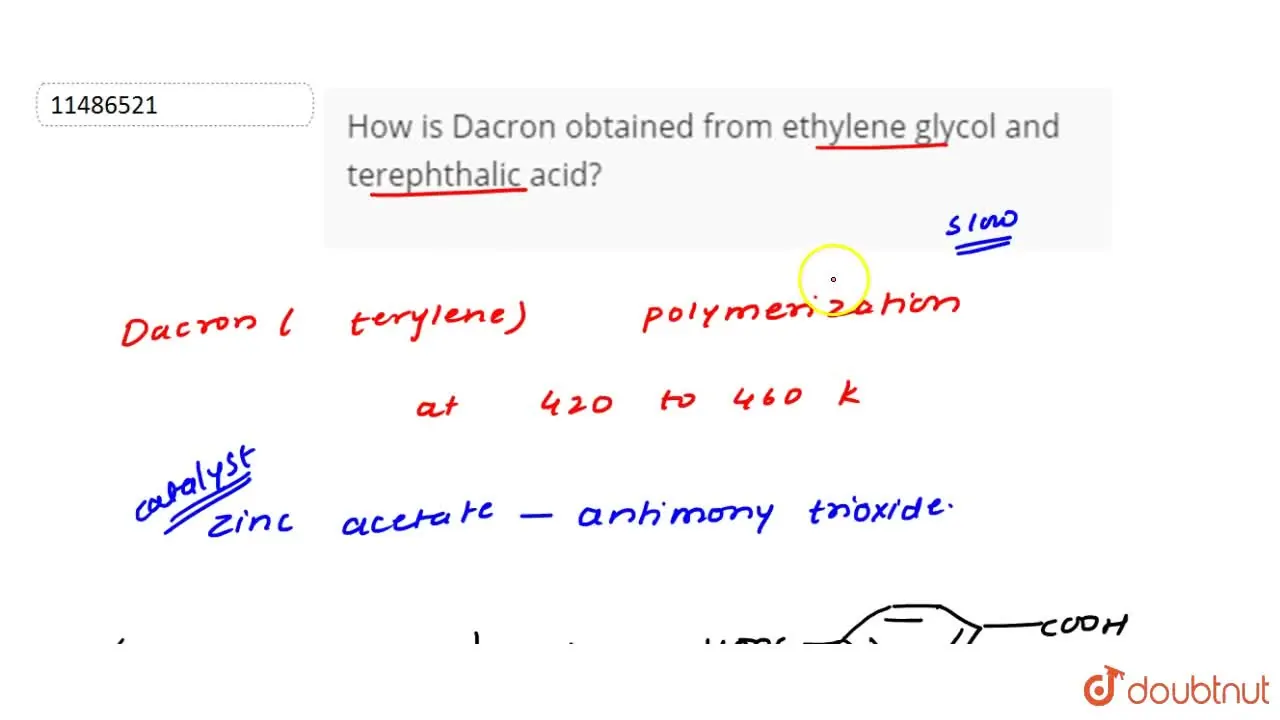 How is Dacron obtained from ethylene glycol and terephthalic acid?