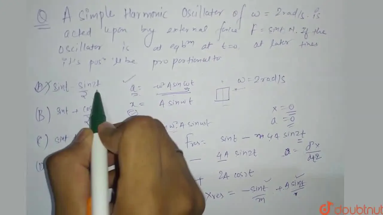 A simple harmonic oscillator of angular frequency 2 