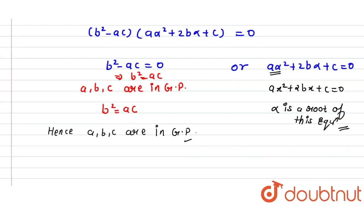 [Tamil] If |{:(a,b,a Alpha+b),(b,c,b Alpha+c),(a Alpha +b,b Alpha+c,0)