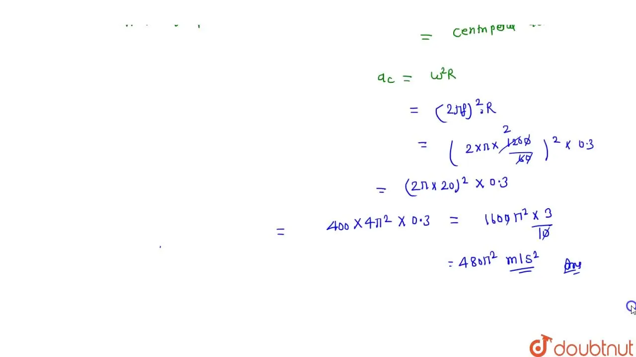 An electric fan has blades of length 30 cm as measured from the axis o