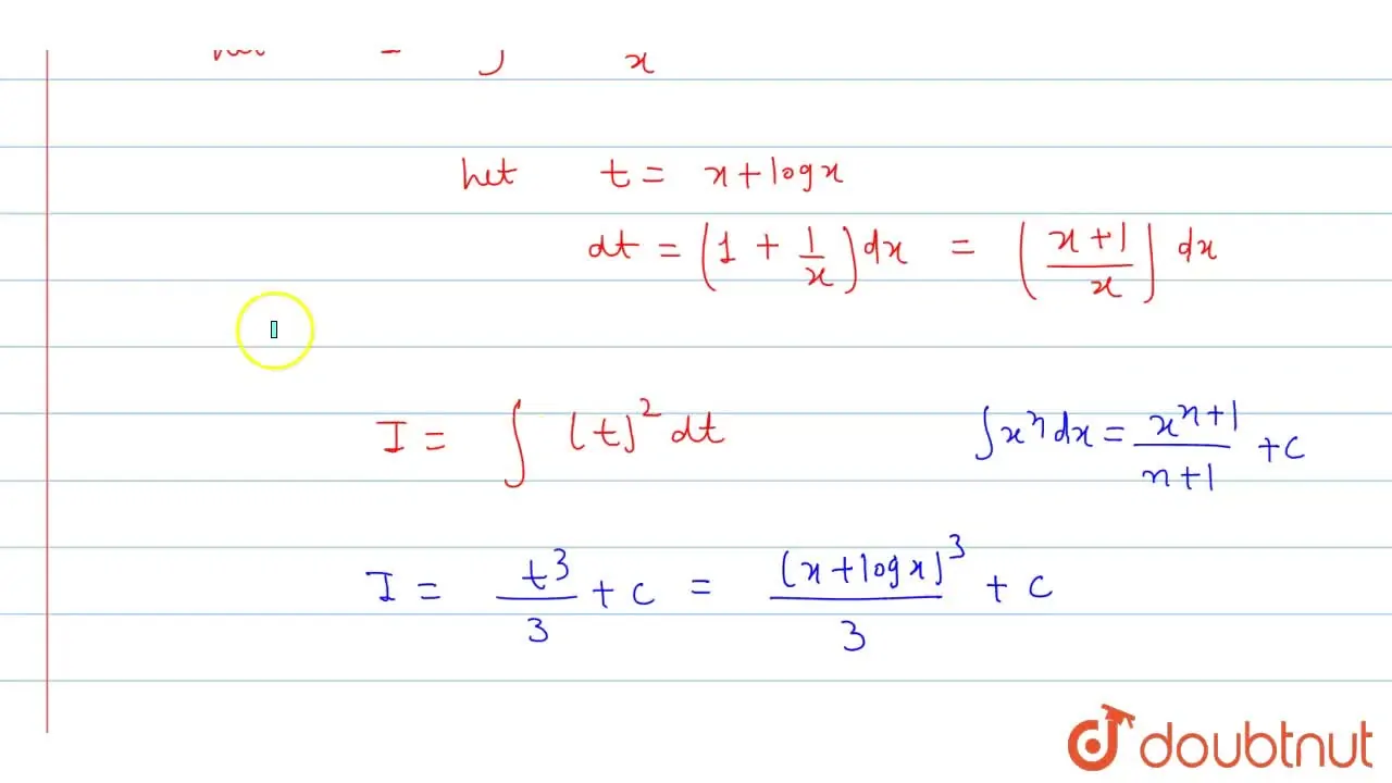 [Tamil] Integrate as ((x+1)(x+logx)^(2))/(x)