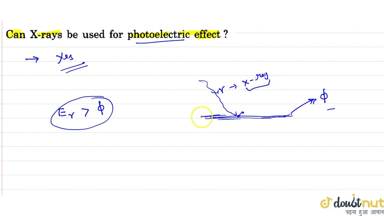 can Xrays be used for photoelectric effect?
