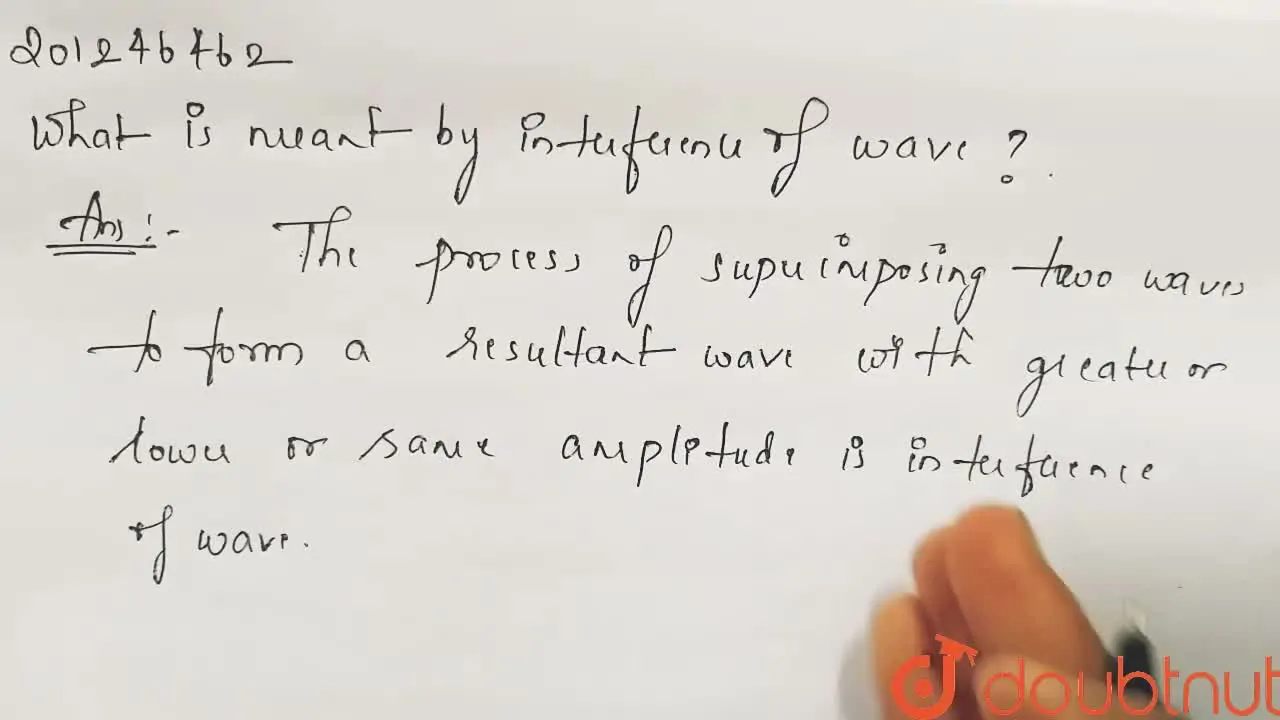 [Tamil] What is meant by interference of waves?