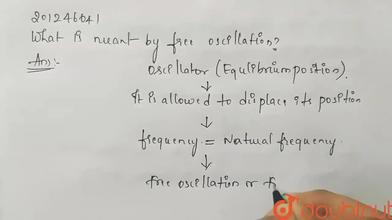 [Tamil] What is meant by free oscillation