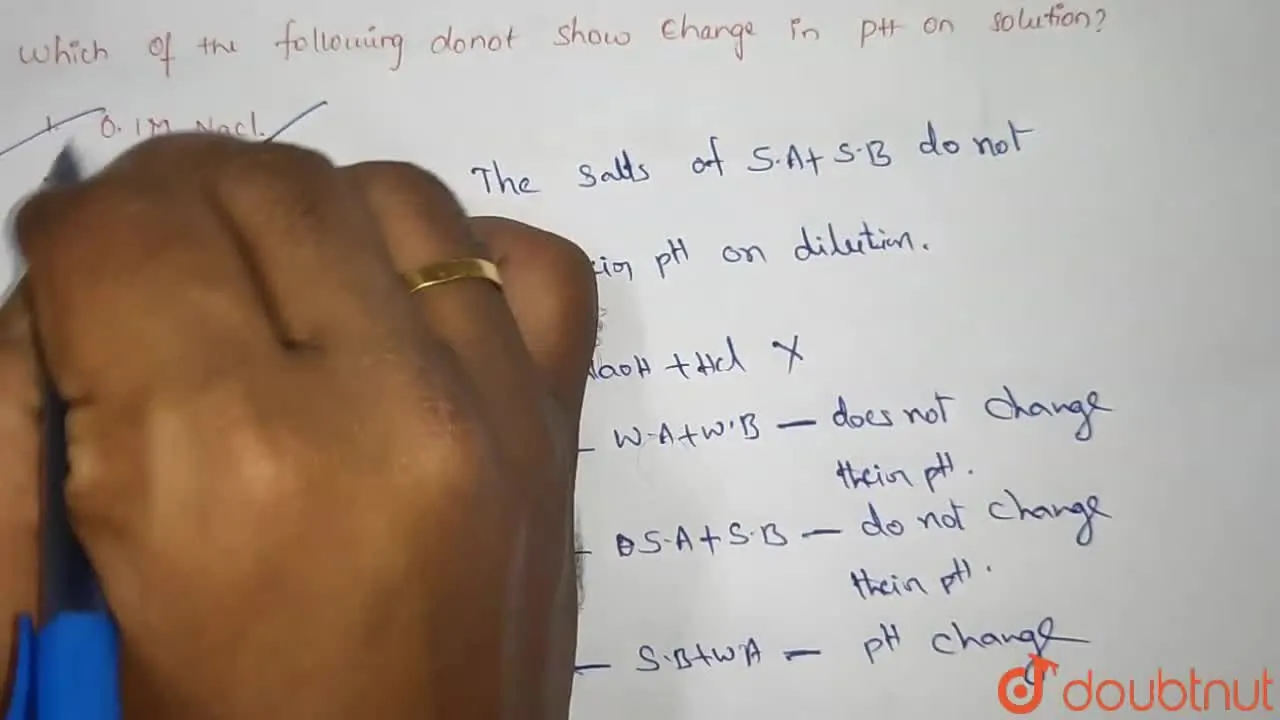 [Telugu] Which of the following do not show change in pH on dilution?