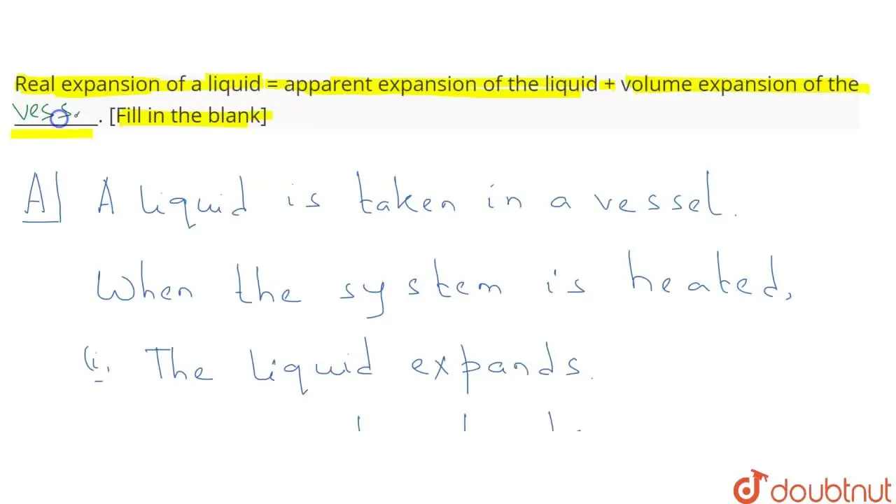 [Bengali] Real expansion of a liquid = apparent expansion of the liqui