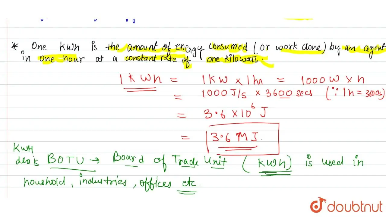 Commercial Unit Of Energy