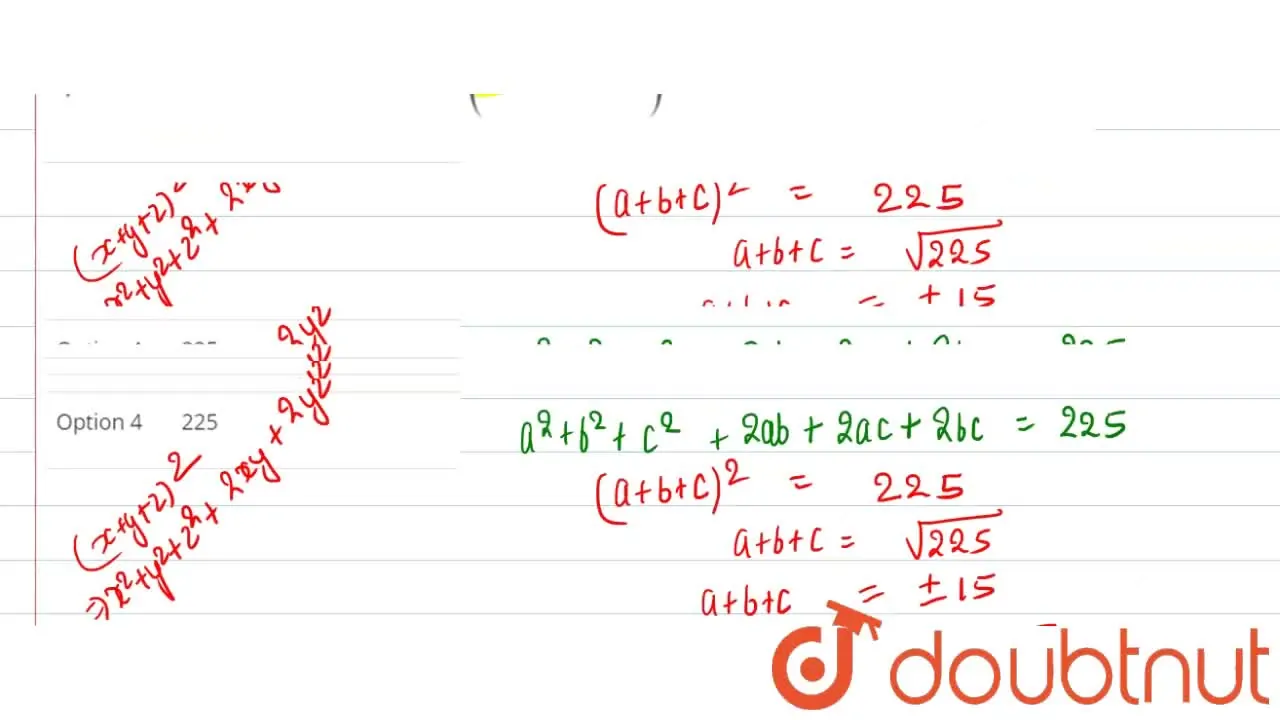 If A(a + B +c) =45, B(a +b+c)=75 And C (a +b+c) = 105, Then What Is Th