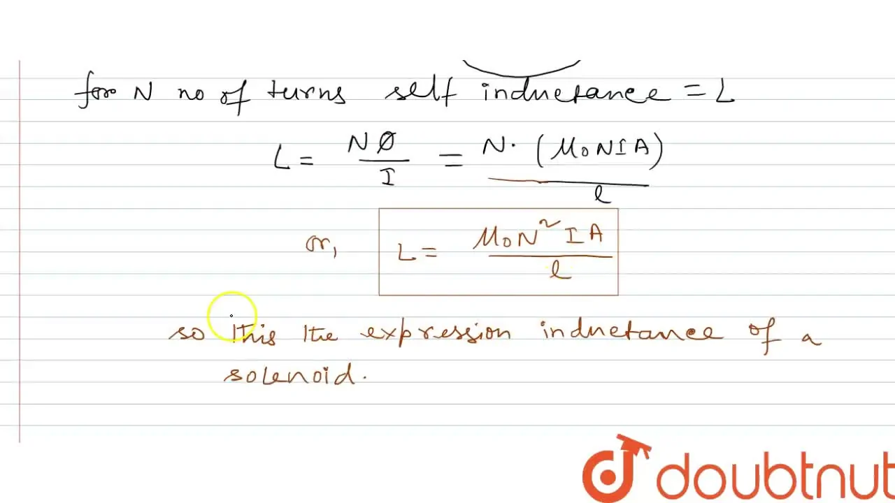 [Bengali] Establish an expression for selfinductance of solenoid.