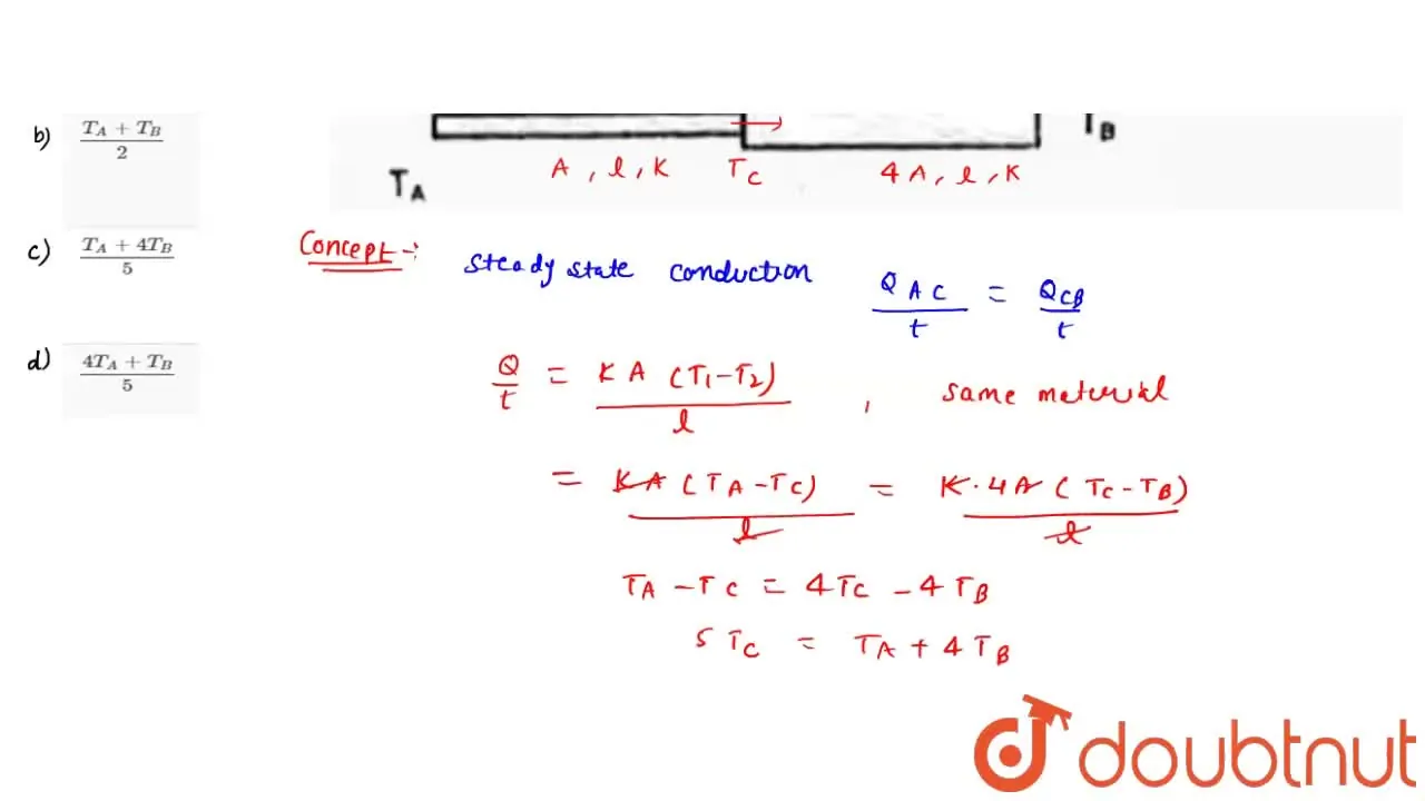 Two rods of same length and same material having area of cross section