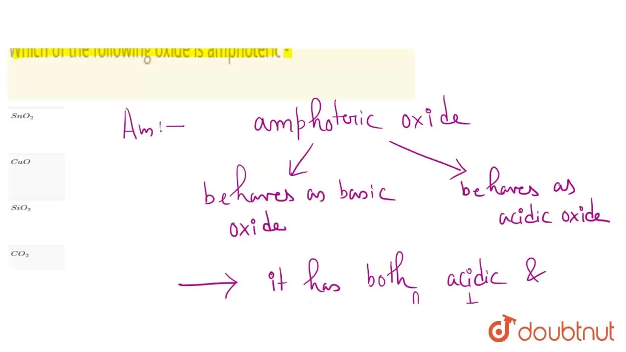 [Bengali] Which of the following oxide is amphoteric