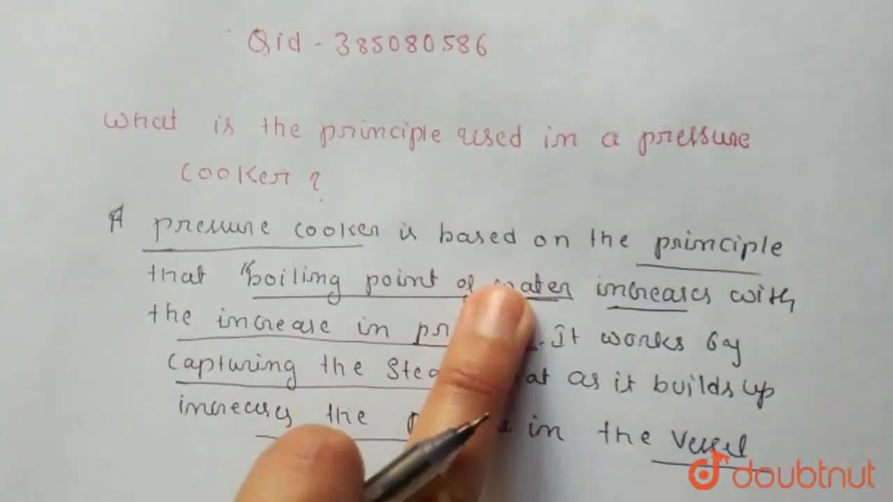 [Kannada Solution] What is the principle used in a pressure cooker