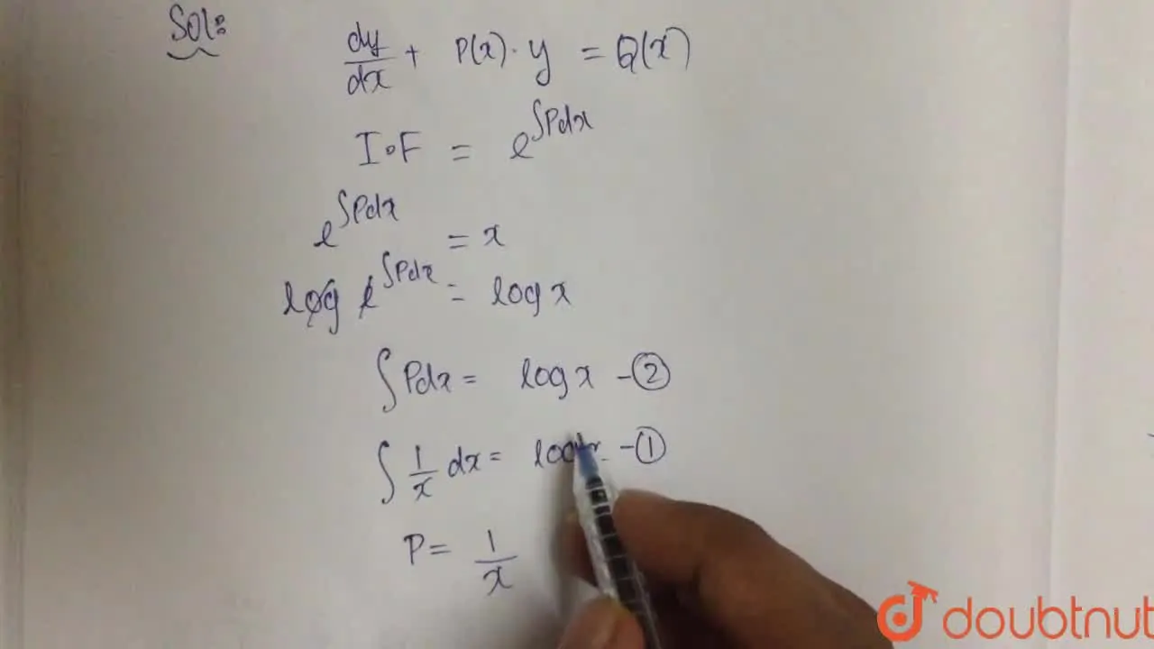 [Tamil] The integrating factor of the differential equation (dy)/(dx)+