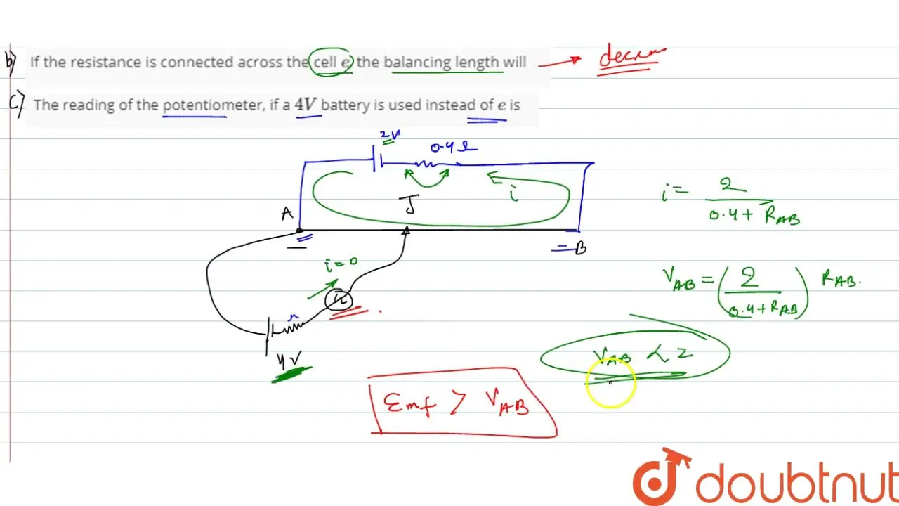 A potentiometer is an ideal voltmeter since a voltmeter draws some cur