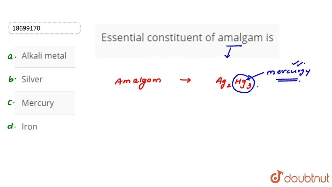 Essential constituent of amalgam is