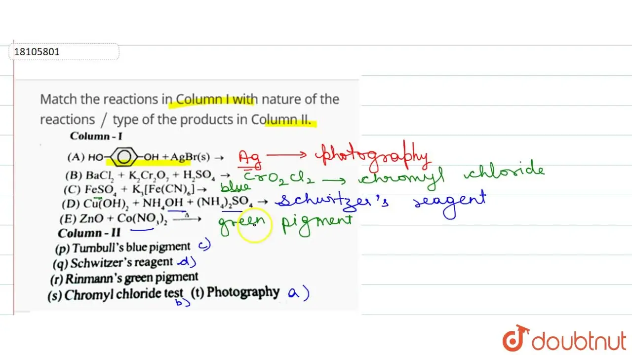 FeSO(4)+K(3)[Fe(CN)(6)]rarr" "® Chromyl chloride test