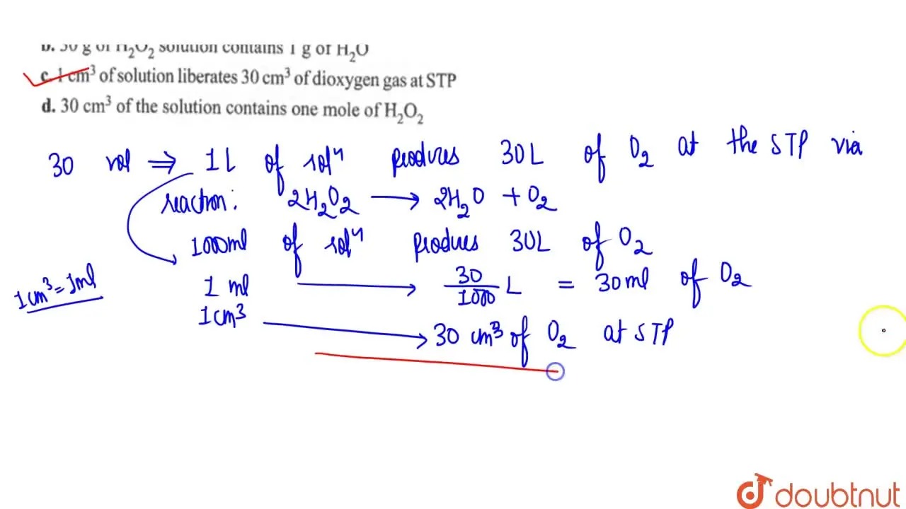 30volume hydrogen peroxide means