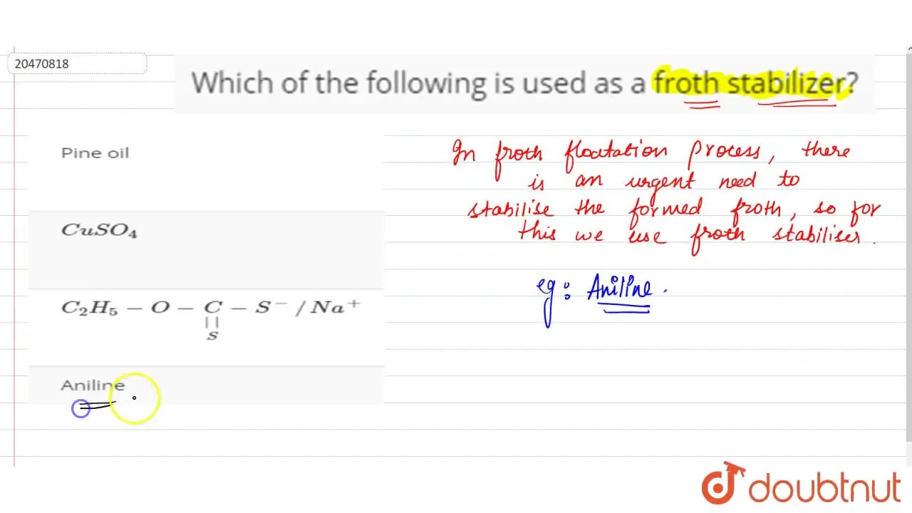 Which of the following is used as a froth stabilizer?