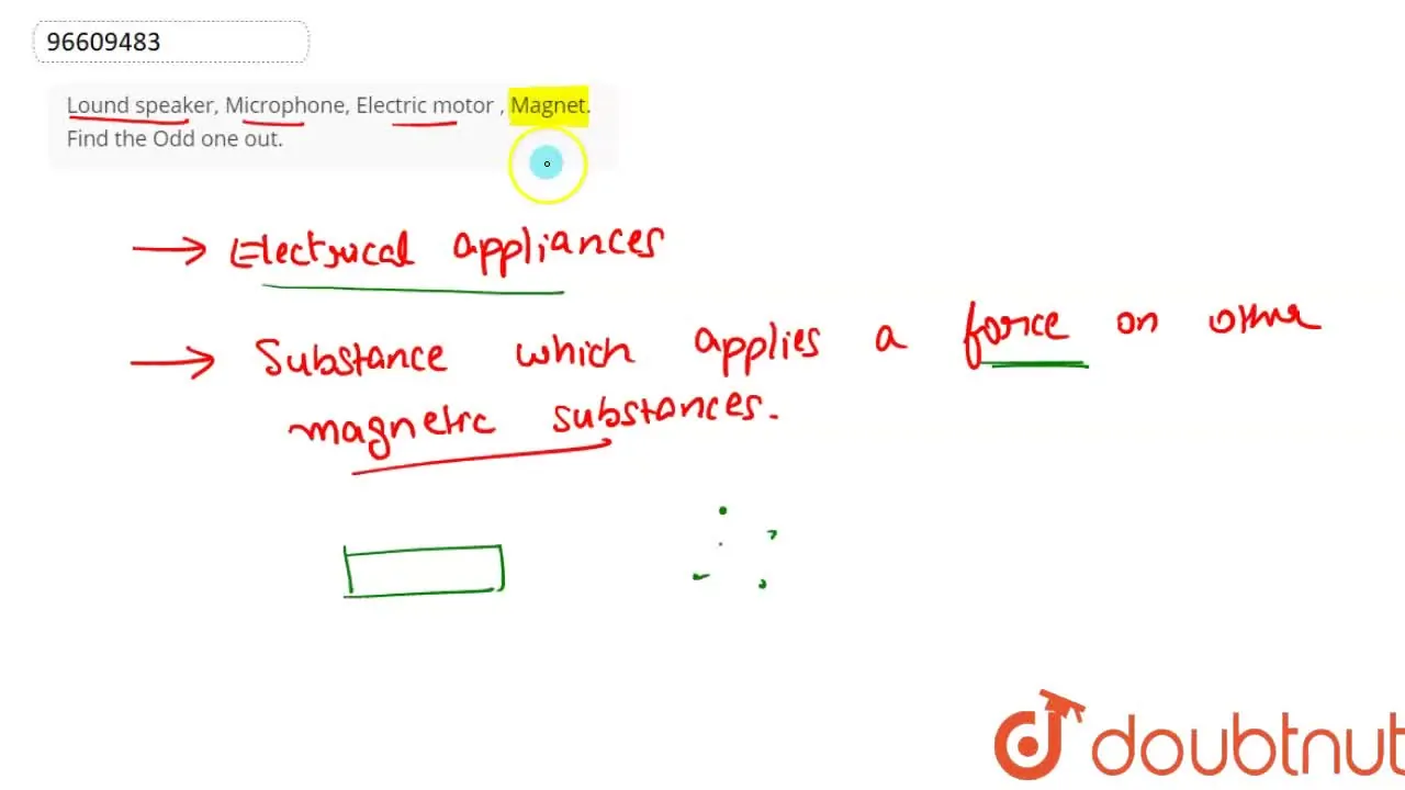 Lound speaker, Microphone, Electric motor , Find the Odd one
