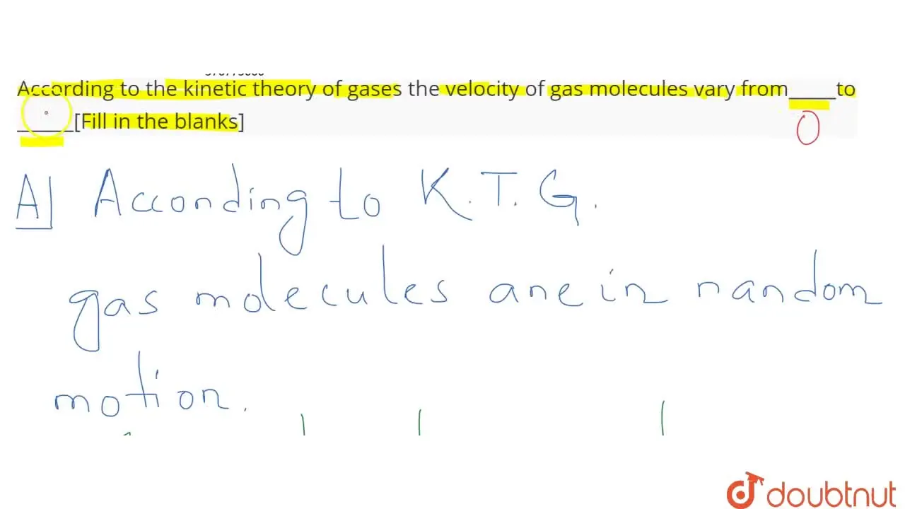 [Bengali] According to the theory of gases the velocity of gas